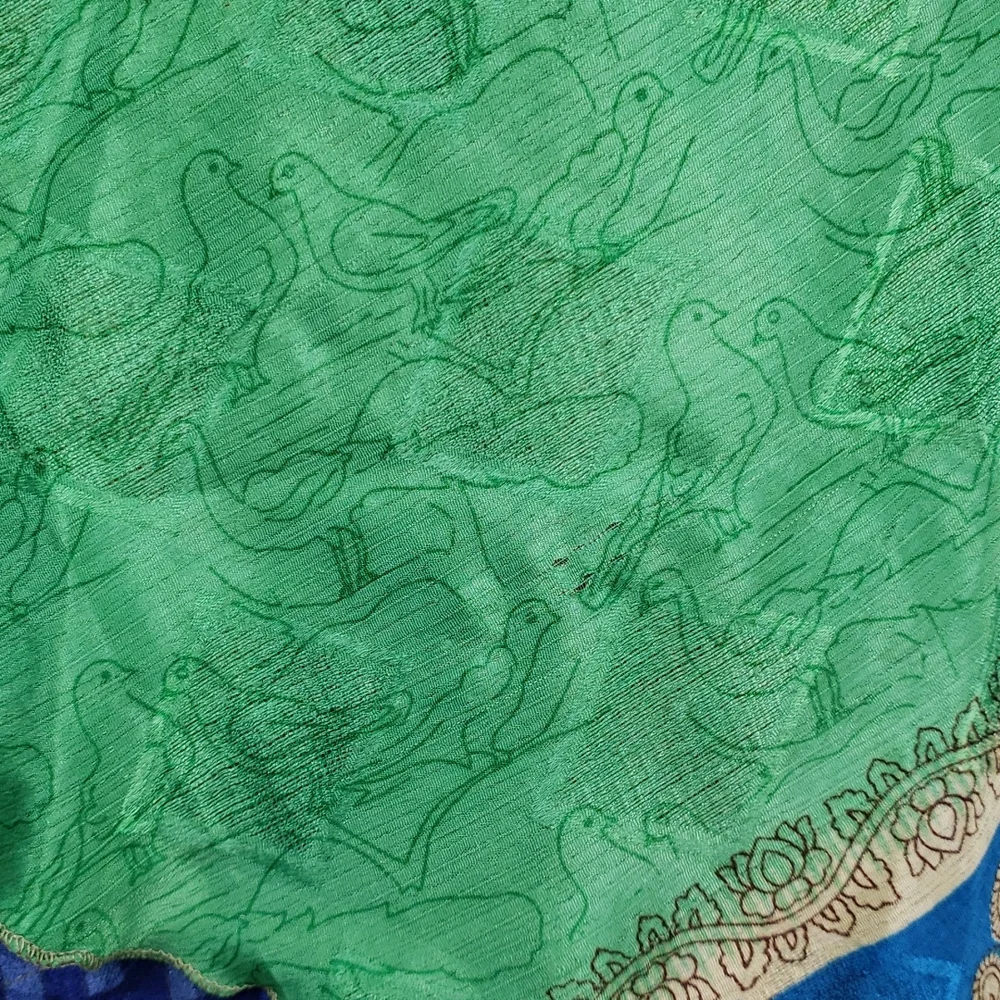 Darn Good Yarn Sari Silk Wrap Skirt Tea Goddess - Picture 13 of 16